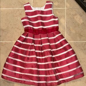 Jona Michelle Red and White Striped Dress